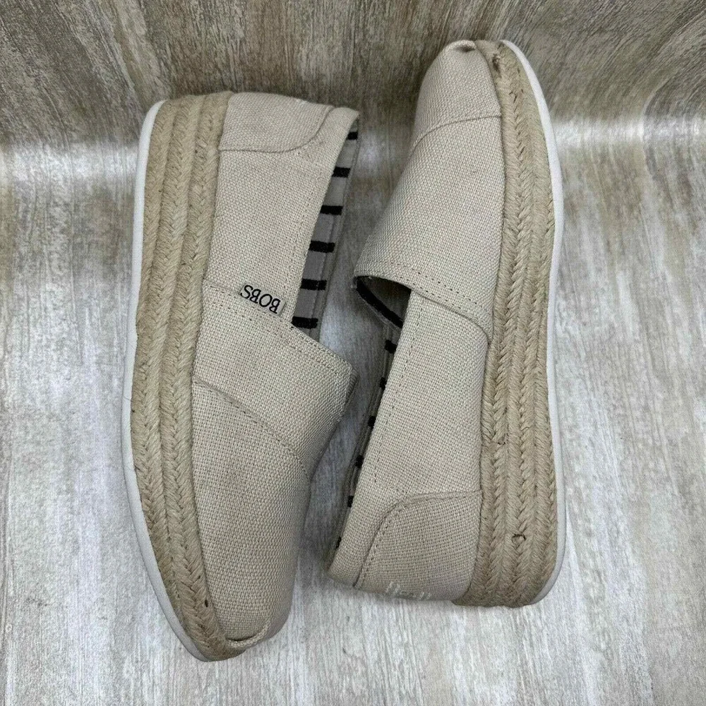 Bobs Laganlook Taupe Brown Espadrille Wedges Slip On Shoes Granola Girl Sz9 NICE